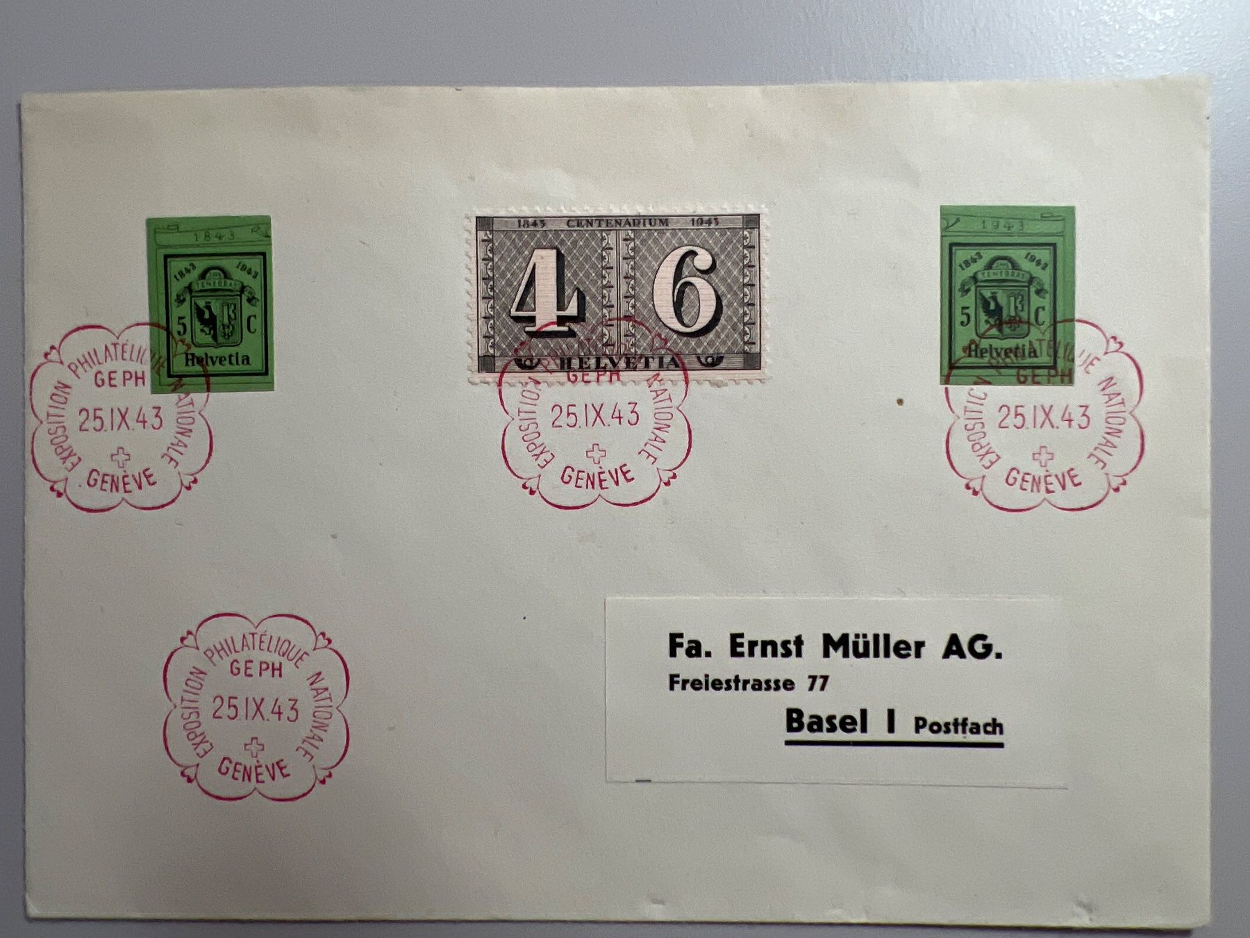 Tutti i francobolli: 1943 GEPH Genf W17L+R +258 – Usato da Buchrain venduto da Bonoli