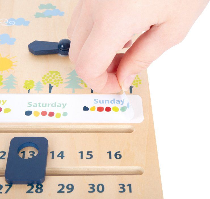 Giochi: Horloge éducative multilingue avec calendrier en bois  NEUF – Nuovo e nell'imballaggio originale da Meyrin venduto da ChiaraMania 3