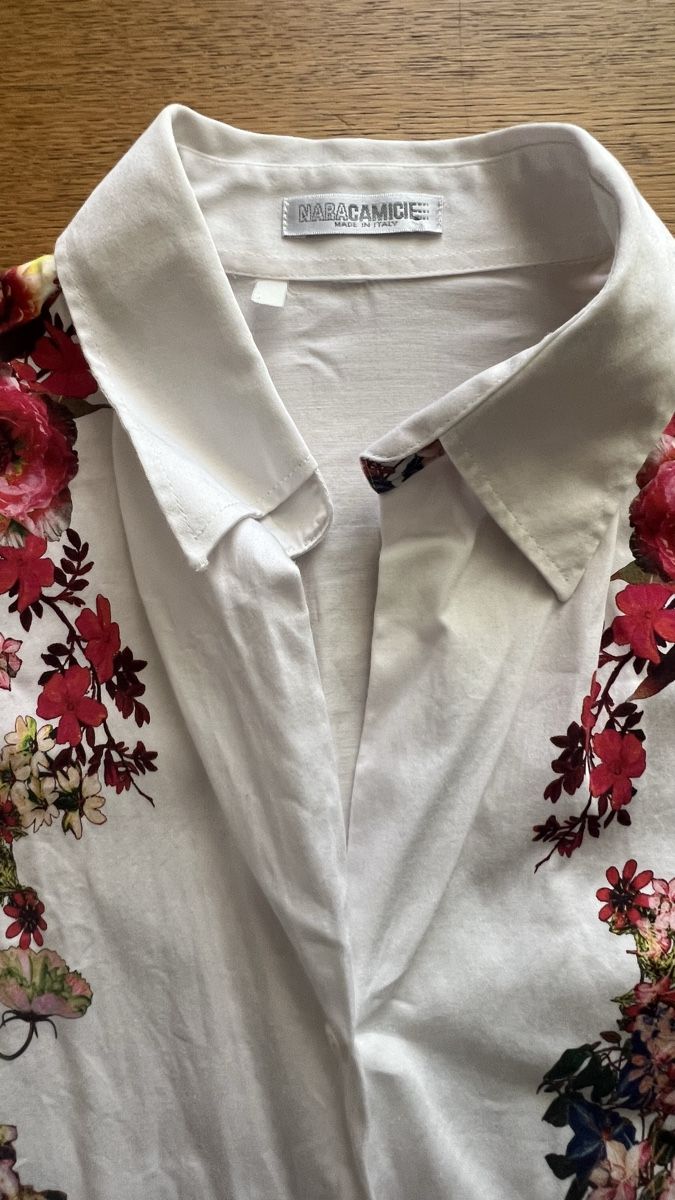 Camicette: Mara Camicie Bluse, Italienische Baumwolle mit Blumenmuster – Nuovo (secondo la descrizione) da Rütihof venduto da Rosy13 2