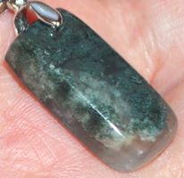 Anhänger L-5260 – Grüner Moos Achat 23x12mm