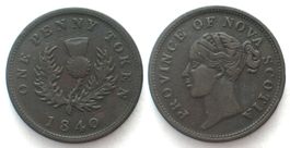Kanada Nova Scotia NOVA SCOTIA Penny Token 1840 VICTORIA Kup