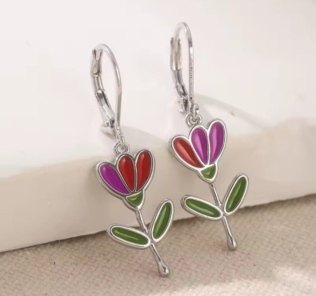 Orecchini pendenti & Orecchini a lobo: Ohrringe - Blume - Modeschmuck – Nuovo (secondo la descrizione) da Basel venduto da Kunterbunt12 1