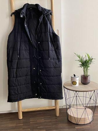 🍀🪻🍀Veste matelassé noir mi-longue, 42-44, Neuf