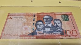 Dominikanische Republik 100 Pesos Geldschein, 2024,