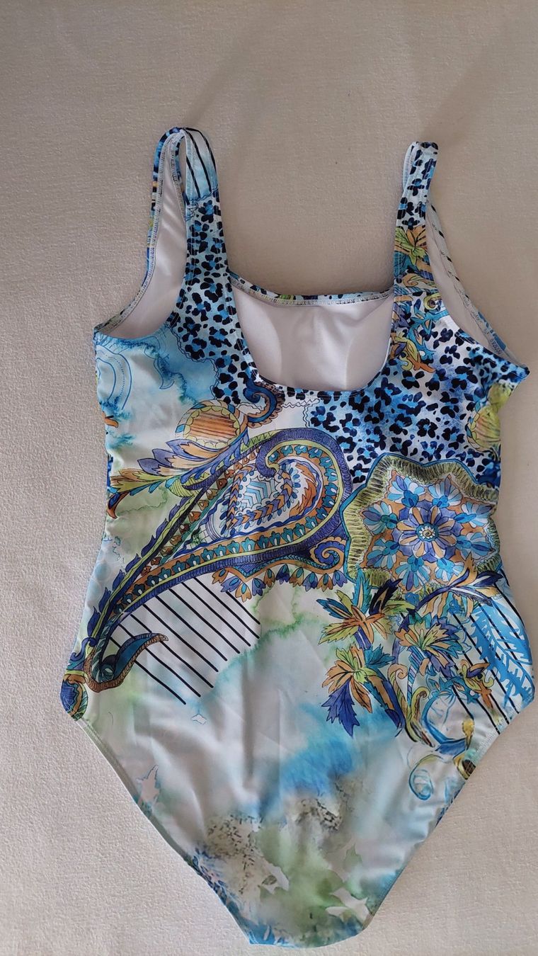 Costumi da bagno & Bikini: Neuer Badeanzug einteilig mit Blumen - Grösse XL / 44 – Nuovo (secondo la descrizione) da Oberwil BL venduto da Hunajakakku 2