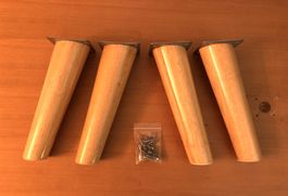 Möbelfüsse aus Holz, konisch / schräg