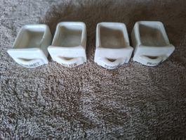 Porzellan Gewürzbehälter 4er Set, antik fürs Puppenhaus, usw