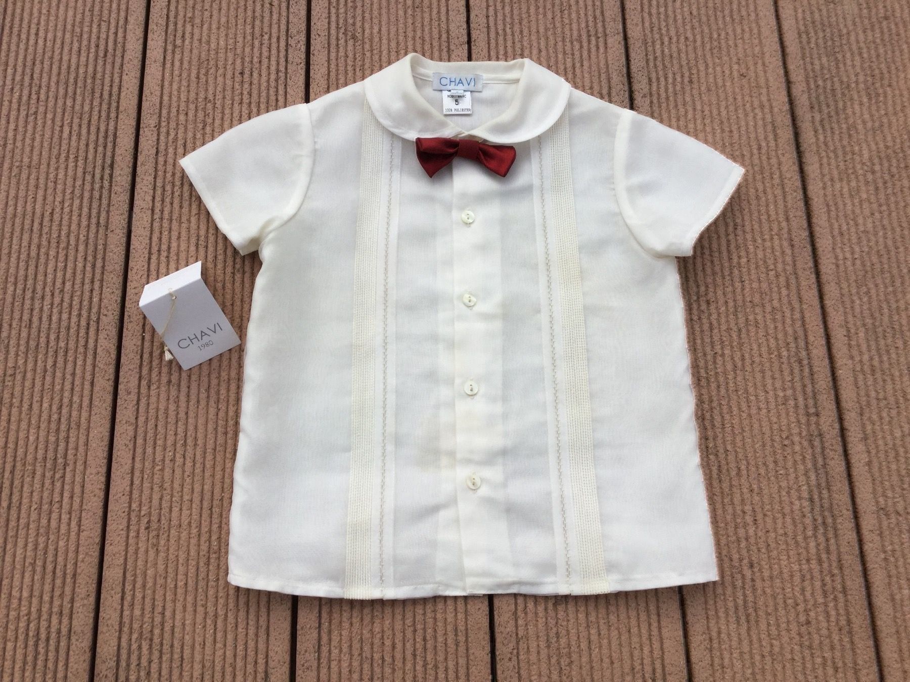 Camicette, T-shirt & Top: Chemisier + Bermuda écru/rouge mariage – Nuovo (secondo la descrizione) da Agiez venduto da chouchanelle 7