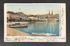 AK Gruss aus Luzern Schweizerhofquai