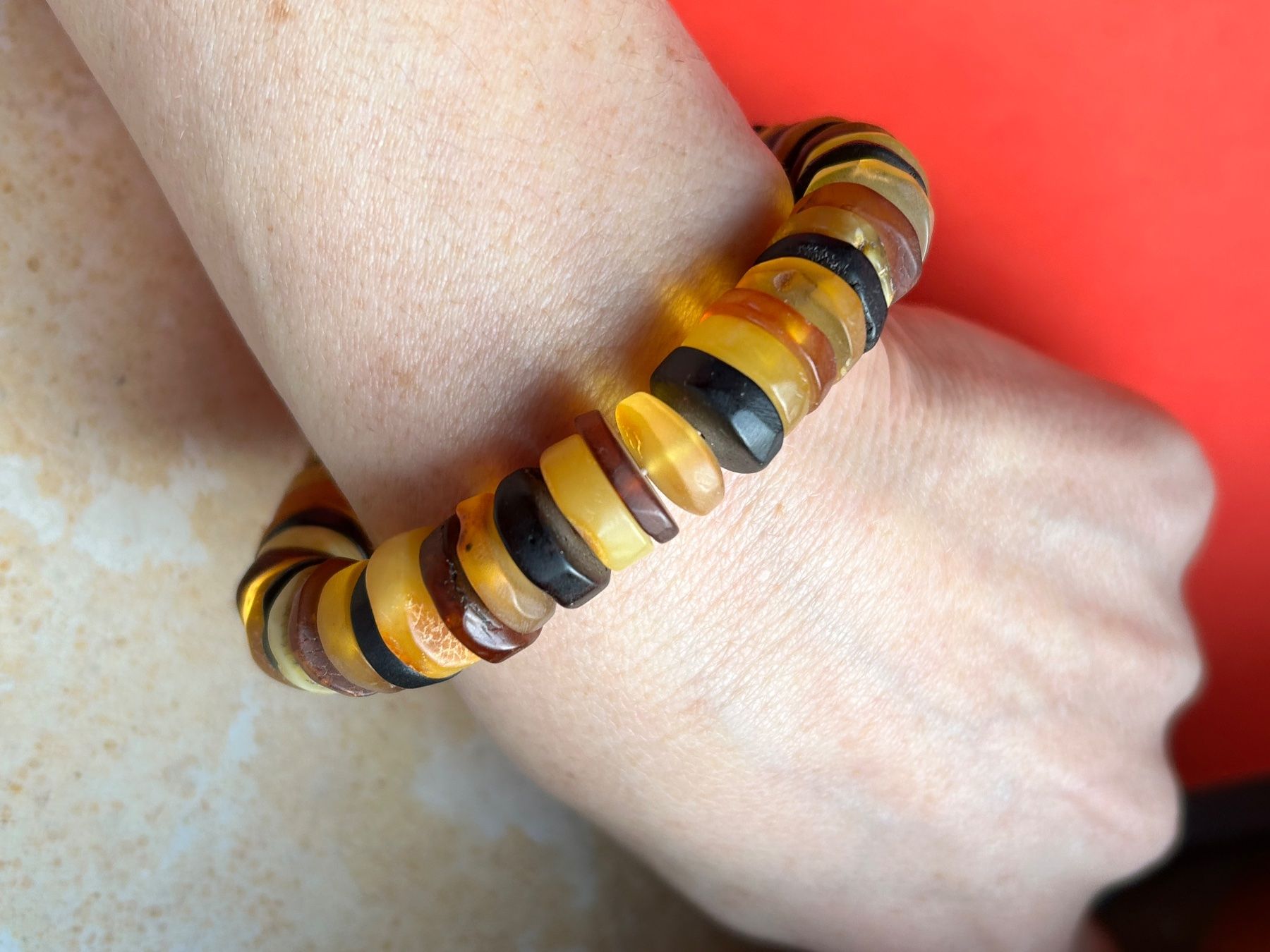 Bracciali & Braccialetti: Männerarmband Bernstein 4 Farbig massiv – Nuovo e nell'imballaggio originale da Dittingen venduto da Bijoubelle 7
