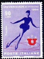 ITALIEN 1966 EISKUNSTLAUF WINTER-UNIVERS**POSTFRISCH**- L213