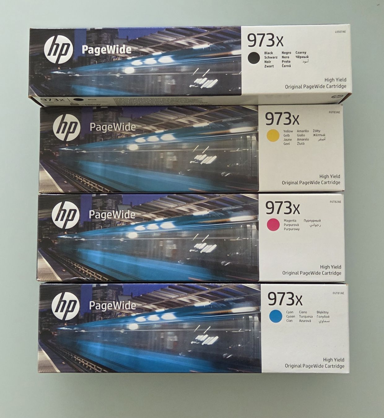 Hewlett Packard Cartucce per stampanti & toner: HP Original 973X SET Multipack / Set mit allen vier Farben – Nuovo e nell'imballaggio originale da Thun venduto da Chrotli
