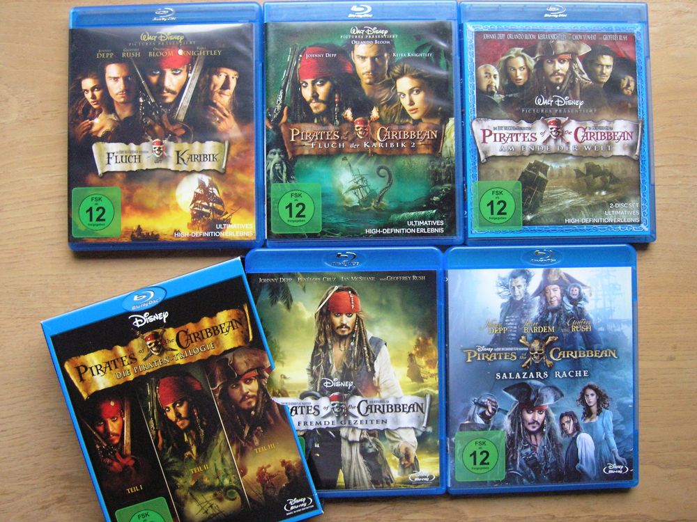 Pirates of the Caribbean (Fluch der Karibik) 15 Bluray Set Kaufen