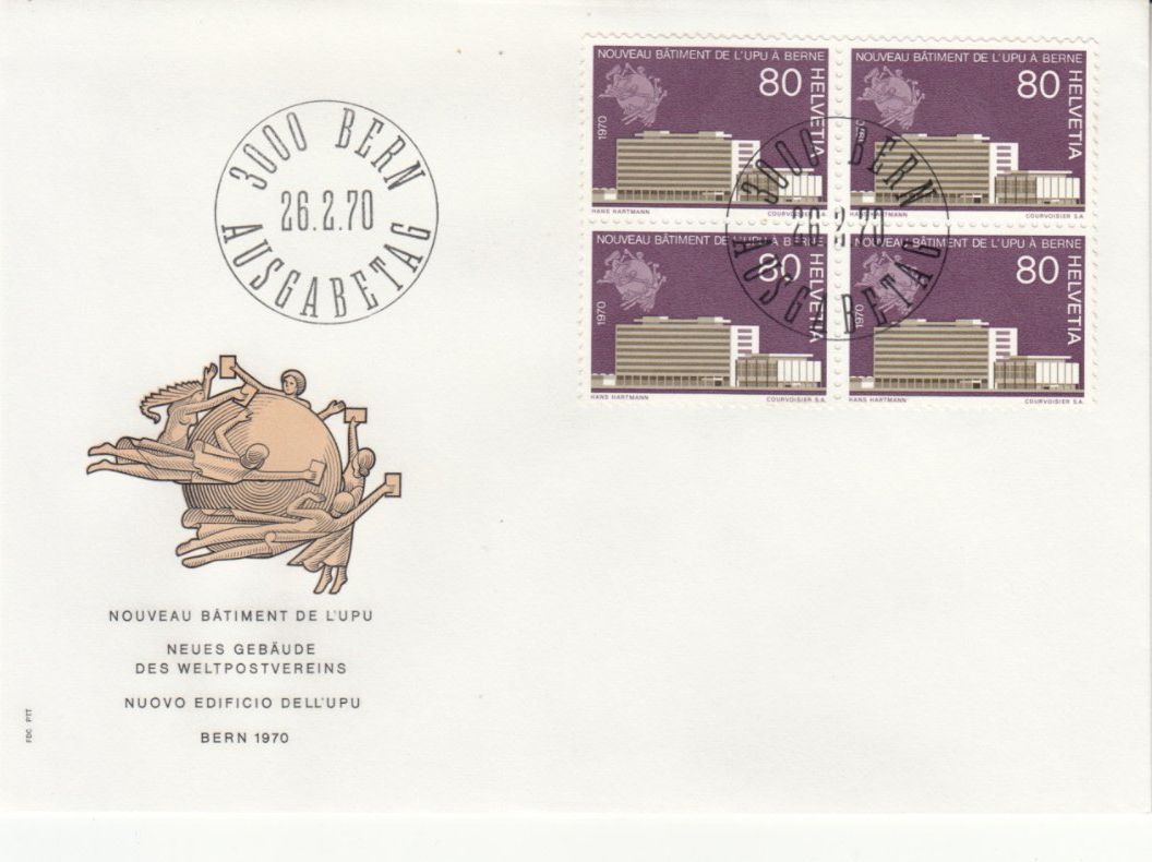 Tutti i francobolli: SBK 476 - 480 im 4er-Block FDC PTT – Usato da Bürglen TG venduto da StampGraf 3