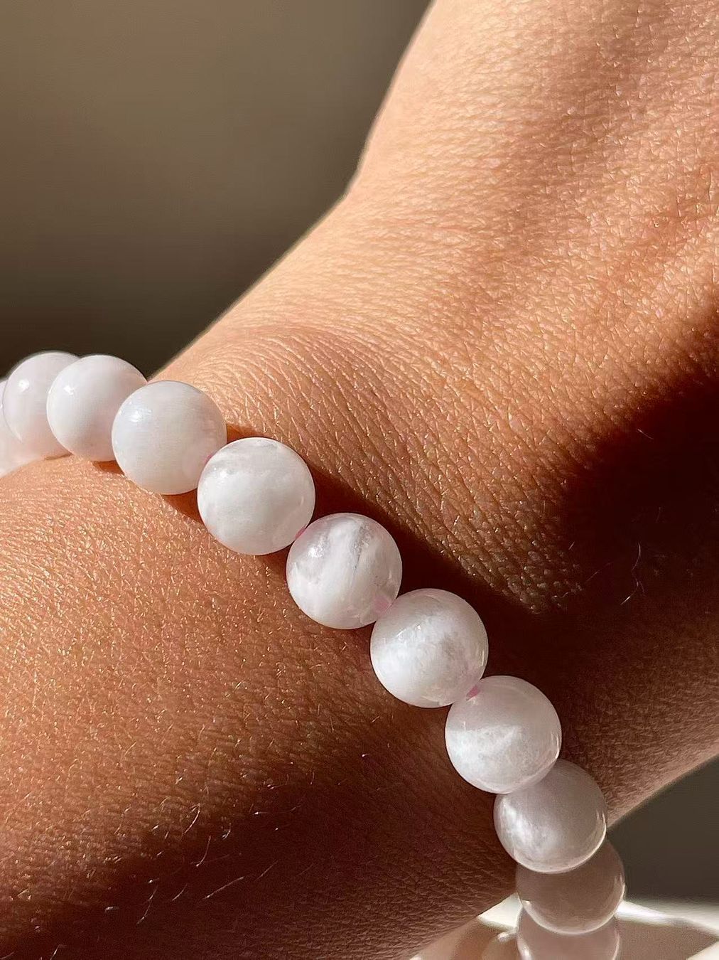 Pietre preziose: Weißer Phantomquarz Edelstein Armband – Nuovo e nell'imballaggio originale da Schiers venduto da sisikristall 5