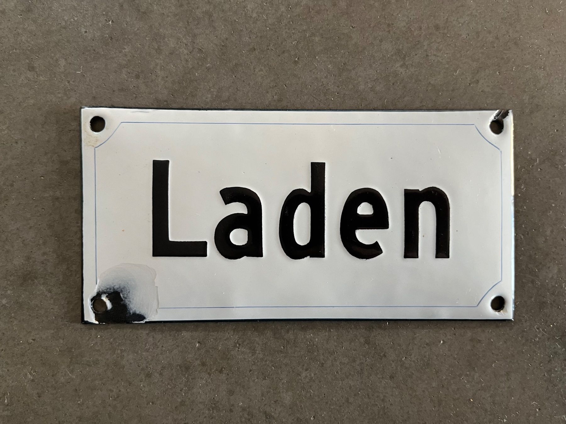 Insegne: Altes Emailschild Laden – Usato da Steffisburg venduto da Reitschel5 2