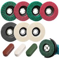 10-teiliges Polierscheiben Set 115 mm für Winkelschleifer