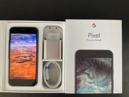 Smartphone Google Pixel grigio con scatola originale
