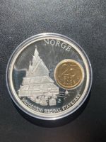 Gedenkmünze Norwegen Stabkirche 2002 polierte Platte