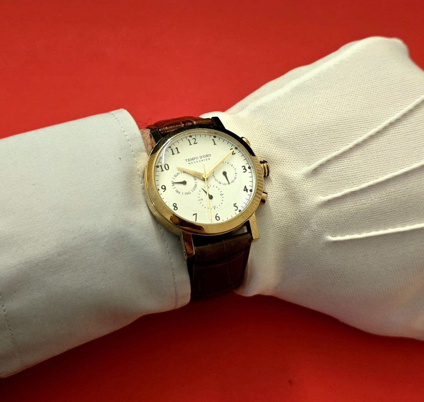 Tissot Uhren: TEMPO DORO MECCANICO AUTOMATIC CHRONOGRAPH HERREN UHR – Gebraucht aus Neftenbach von Taschen-Uhren