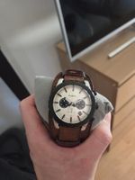Fossil Herren Uhr Chronograph Lederarmband Braun Top!