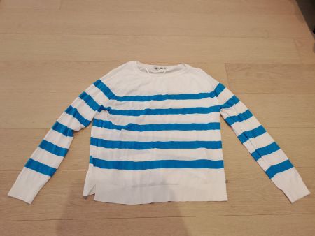 Broadway Strickpullover in Weiss-Blau, Grösse S, Sommerli...