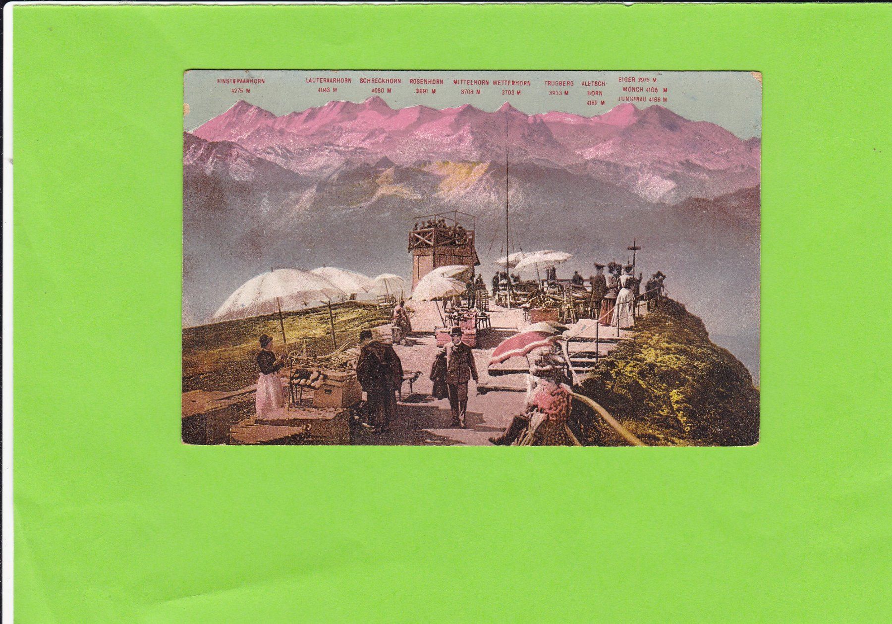 Cartoline postali: Rigikulm-belebt-Sonnenschirme – Usato da St. Peterzell venduto da neckertal