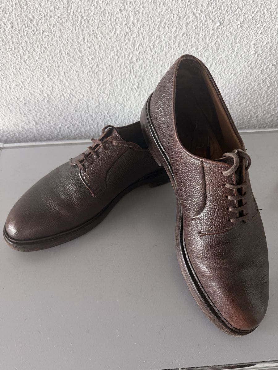 Herrenschuhe: Ed Meier Herren Schuhe dundelbraun Leder – Gebraucht aus Oberwil b. Zug von hallihallo12
