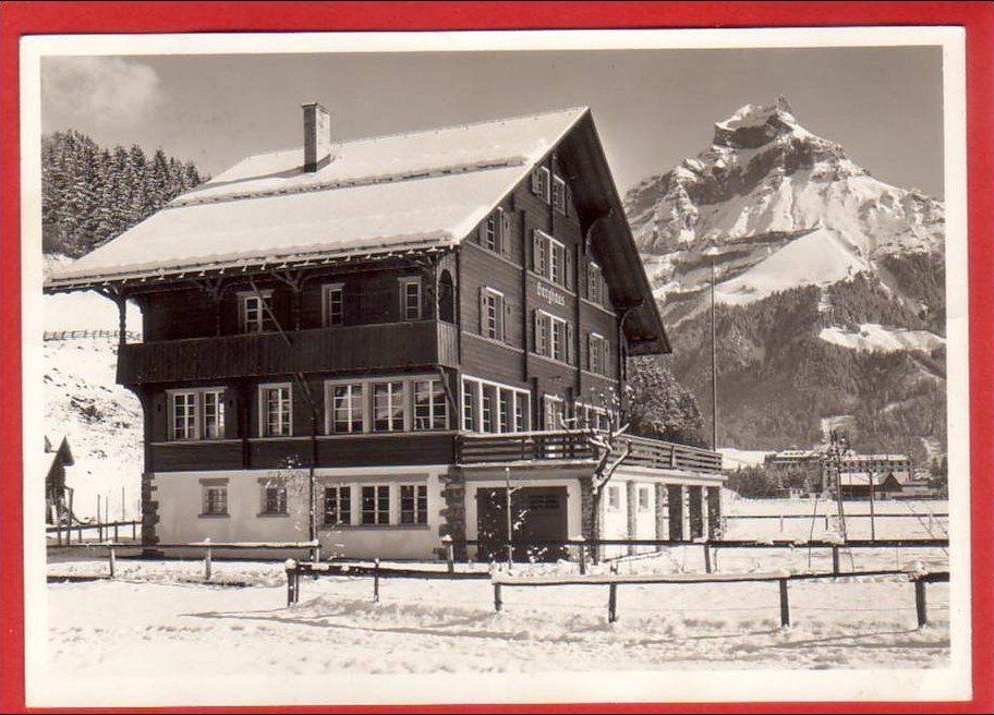 Cartoline postali: ENGELBERG, BERGHAUS S.J.H. GROSSFORMAT – Usato da Grüningen venduto da Kartenlaube