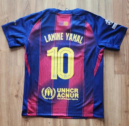 Nike Kinder Trikot Barcelona Lamine Yamal #10 Gr.128, Neu