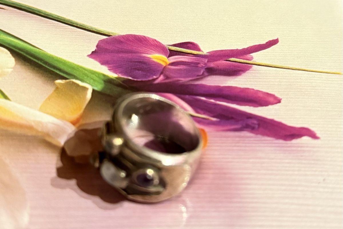 Anelli: Silberring mit Amethyst und Mondstein – Usato da Donat venduto da troja007 3