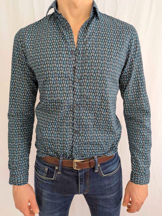 Zara Camicie: Zara Herrenhemd Grösse M Slim Fit Baumwolle Muster – Usato da Rorschach venduto da joh_v2y2