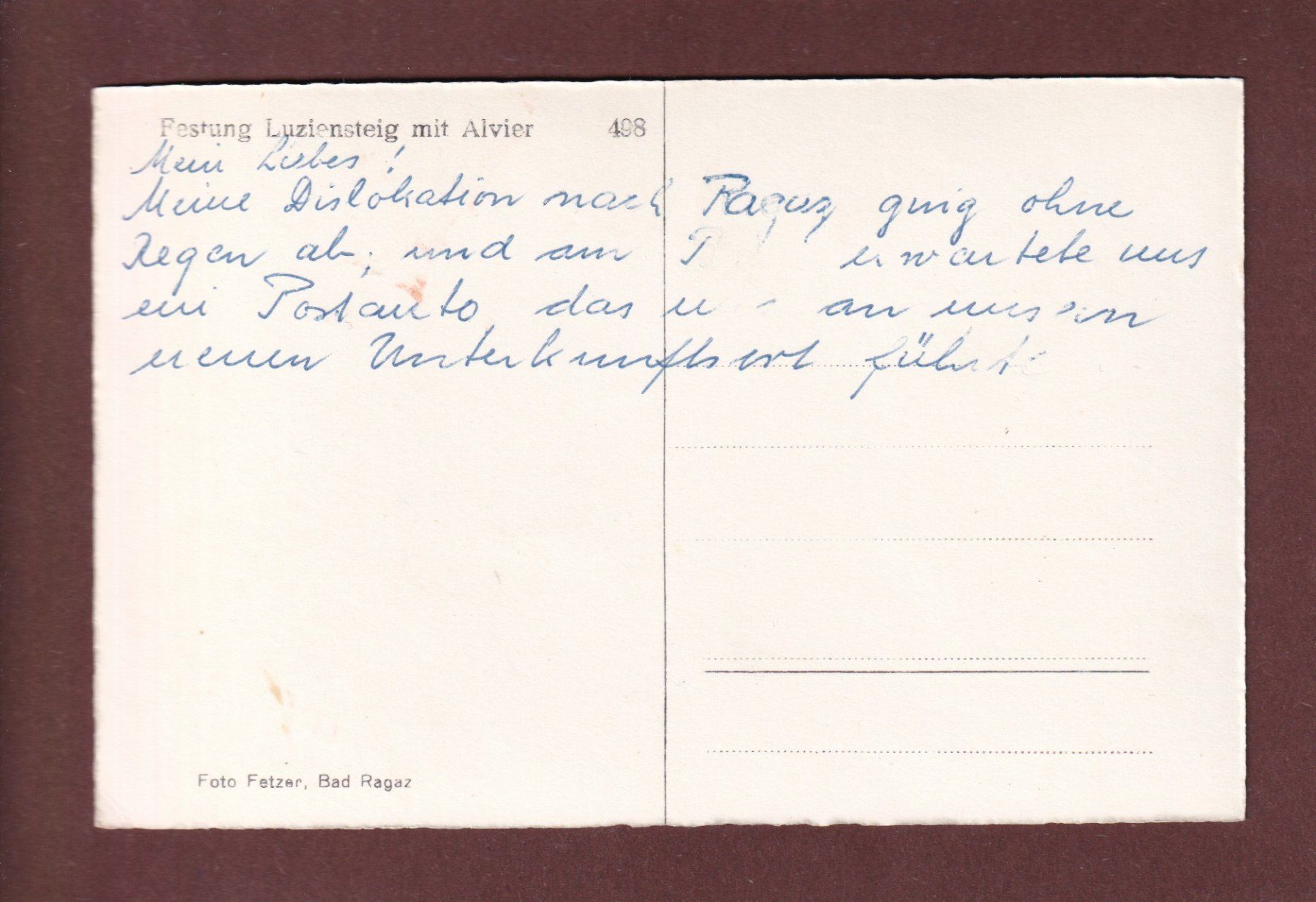 Cartoline postali: Festung LUZIENSTEIG mit Alvier – Usato da Pully venduto da nicecards-shop 1
