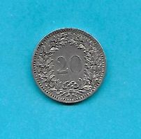 20 Rappen, 1884, sehr schönes Sammlerstück aus der Schweiz
