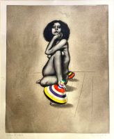 PETER NAGEL- Frau mit Kreisel, Gruppe Zebra 1971