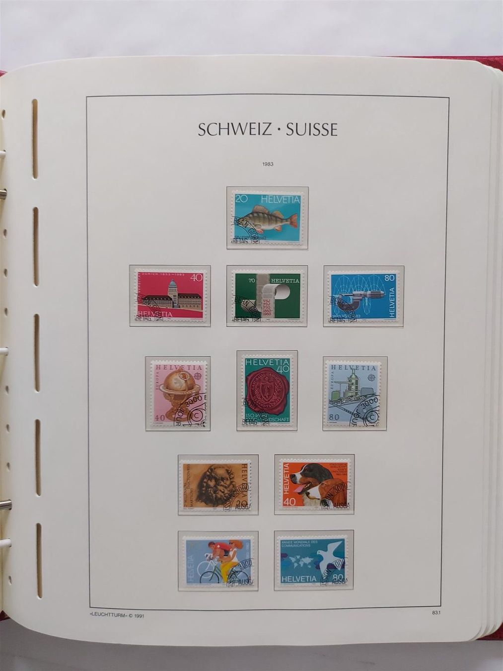 Tutti i francobolli: Schweiz Slg 1980-92 mit ET-Stempel – Usato da Winterthur venduto da Kyoung 1
