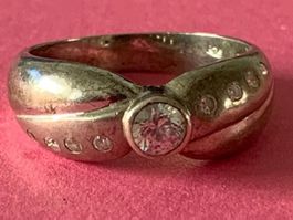 Silberring 9 Stone (54/17)