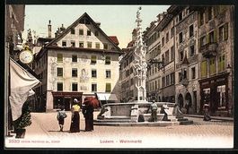 AK Luzern, Weinmarkt, Monument