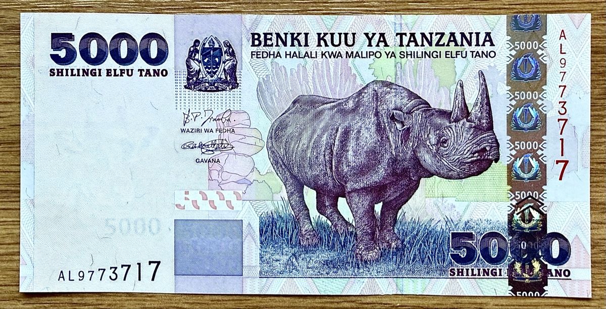 Banconote: 5000 Shilingi Tansania 2003!!! UNC!!! – Nuovo (secondo la descrizione) da Oberentfelden venduto da NunoLouro