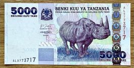 5000 Shilingi Tansania 2003!!! UNC!!!