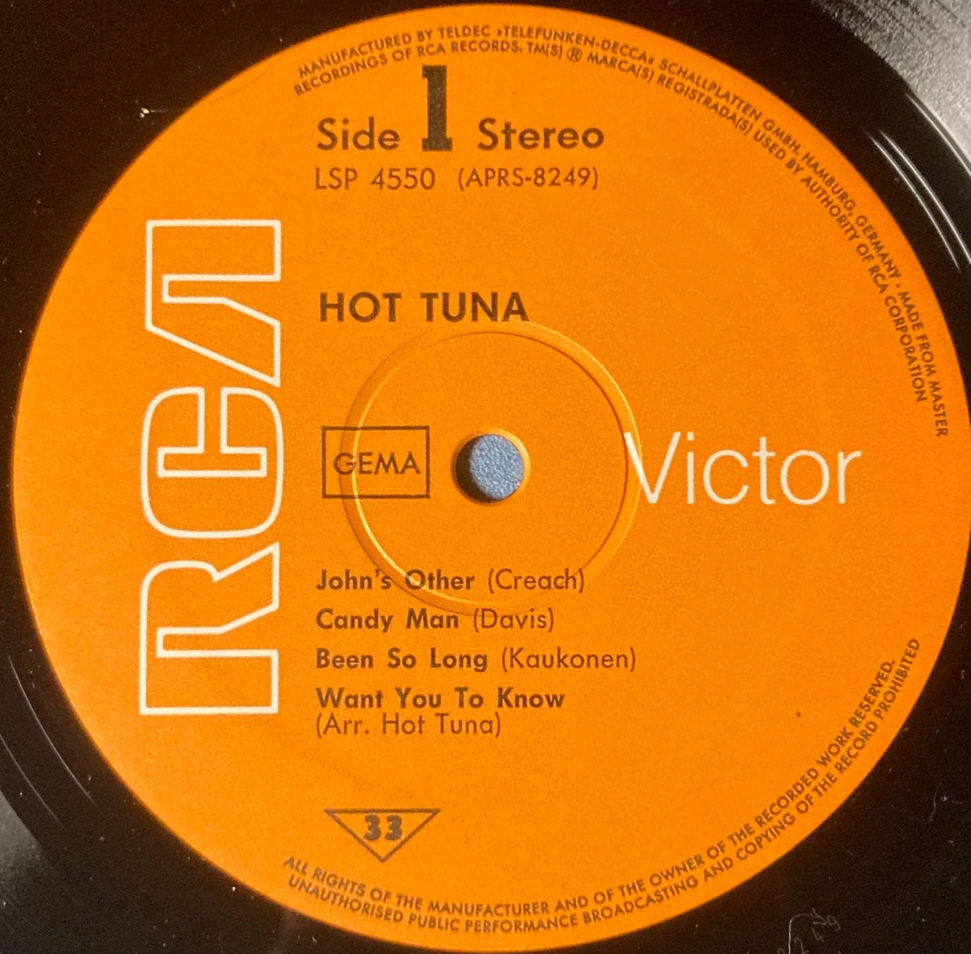 Schallplatten: HOT TUNA - FIRST PULL UP, THEN PULL DOWN – Gebraucht aus Poliez-Pittet von Newtown-Records 3
