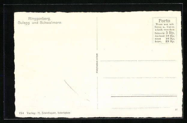 Cartes postales: Ringgenberg, Teilansicht mit Sulegg und  – D'occasion à Berlin par bartko-reher 1
