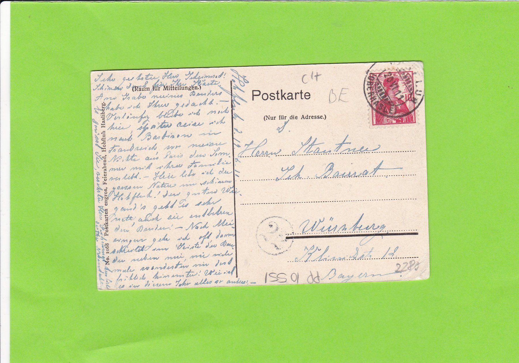 Cartoline postali: Blick vom Kurort Reuti Hasliberg  – Usato da St. Peterzell venduto da neckertal 1