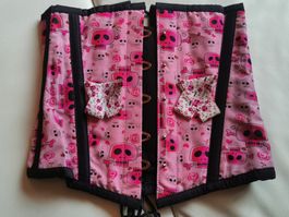 Burleska Korsett Gr 22 Skully Skulls NEU