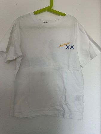 T-shirt Uniqlo Kaws Warhol blanc taille 12-13 ans