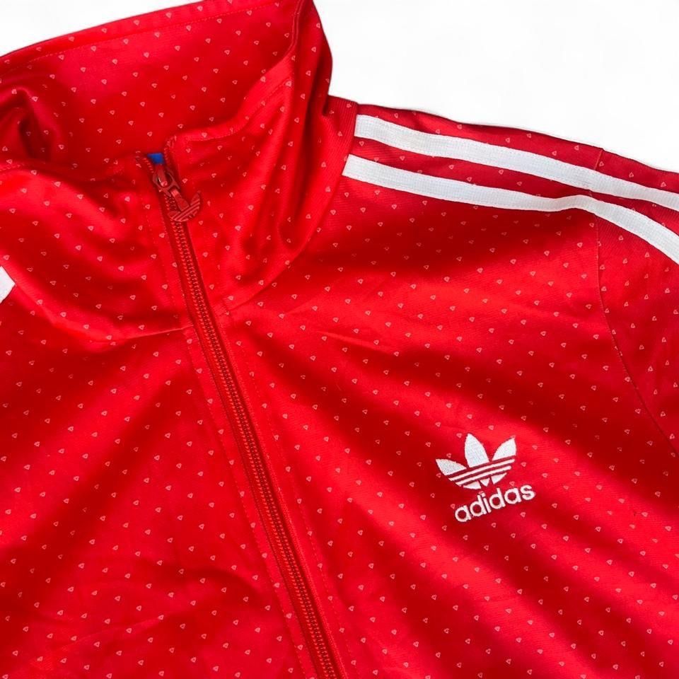 Adidas Giacche: Adidas Gepunktet Jacke Rot – Usato da Riehen venduto da RESTREET 2