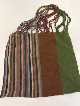Schöne Schultertasche mit Fransen, Mexiko 100% Cutton (Nr 16