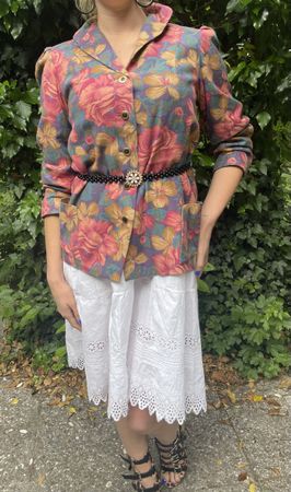 Blazer di cotone a fiori -tgS/M-chic per l’estate