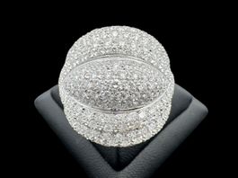 Pavé Brillanten 4.2ct Ring 18k Gold Grösse 54 *S2137