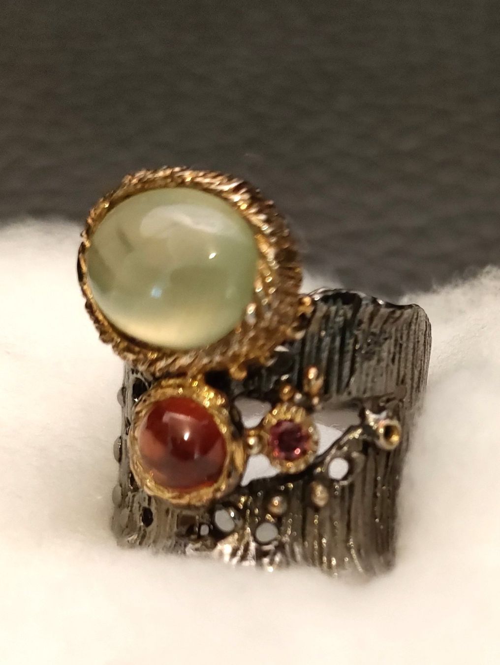 Ringe: kunstvoller Statement-Ring Silber 925 mit Steinen - Unikat – Gebraucht aus Ruggell von Zuza888 4